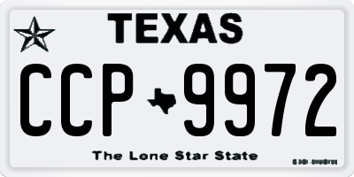 TX license plate CCP9972