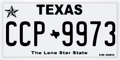 TX license plate CCP9973