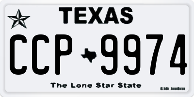 TX license plate CCP9974