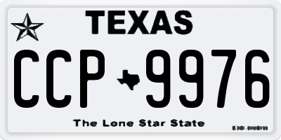 TX license plate CCP9976