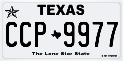 TX license plate CCP9977