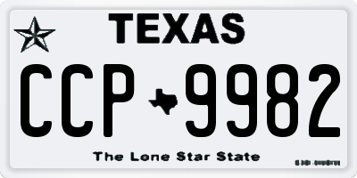 TX license plate CCP9982