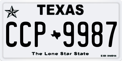 TX license plate CCP9987