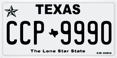 TX license plate CCP9990