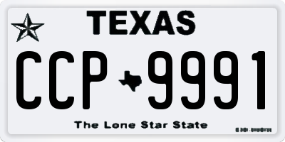 TX license plate CCP9991