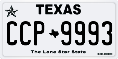 TX license plate CCP9993