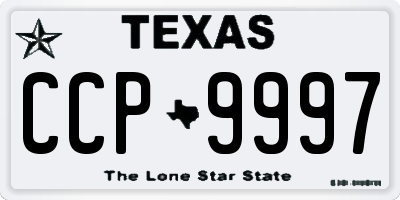 TX license plate CCP9997