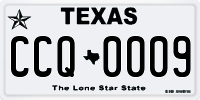 TX license plate CCQ0009