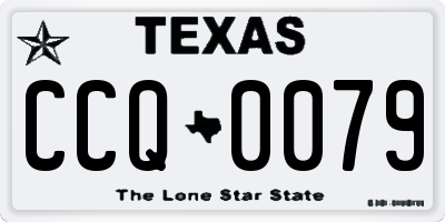 TX license plate CCQ0079