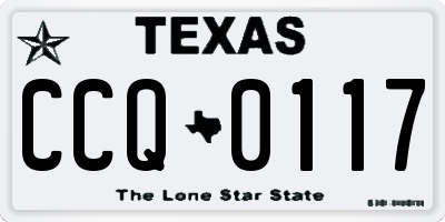 TX license plate CCQ0117