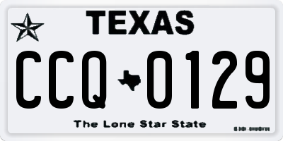 TX license plate CCQ0129