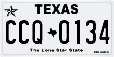 TX license plate CCQ0134