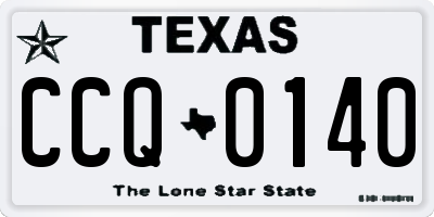 TX license plate CCQ0140