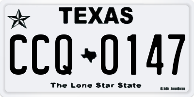 TX license plate CCQ0147