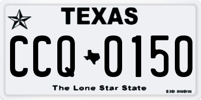 TX license plate CCQ0150