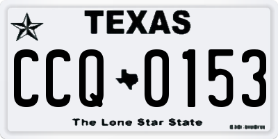 TX license plate CCQ0153