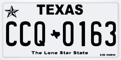 TX license plate CCQ0163