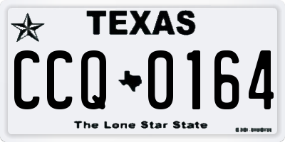 TX license plate CCQ0164