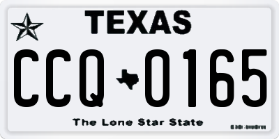 TX license plate CCQ0165