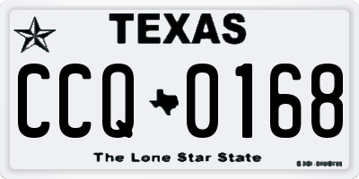 TX license plate CCQ0168
