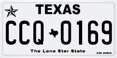 TX license plate CCQ0169