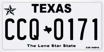 TX license plate CCQ0171