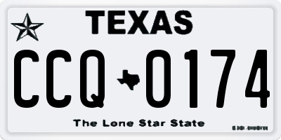 TX license plate CCQ0174