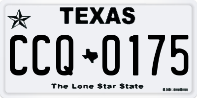 TX license plate CCQ0175