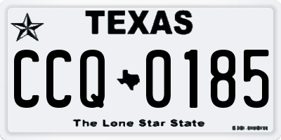 TX license plate CCQ0185