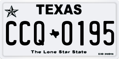 TX license plate CCQ0195