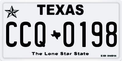 TX license plate CCQ0198