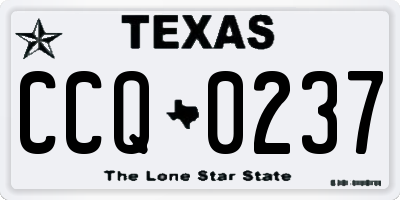 TX license plate CCQ0237
