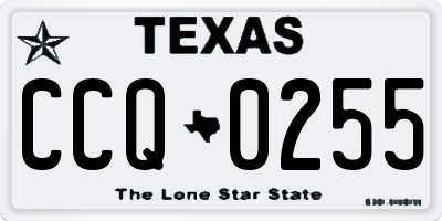 TX license plate CCQ0255