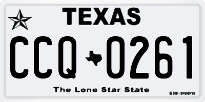 TX license plate CCQ0261