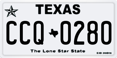 TX license plate CCQ0280