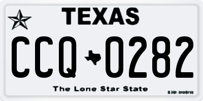 TX license plate CCQ0282