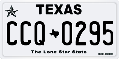 TX license plate CCQ0295