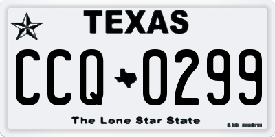 TX license plate CCQ0299