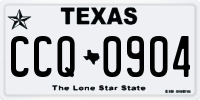 TX license plate CCQ0904