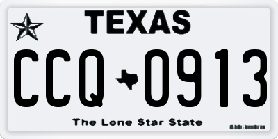 TX license plate CCQ0913