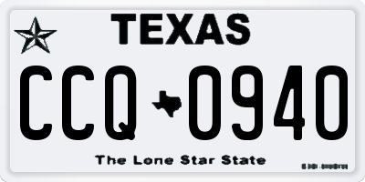 TX license plate CCQ0940