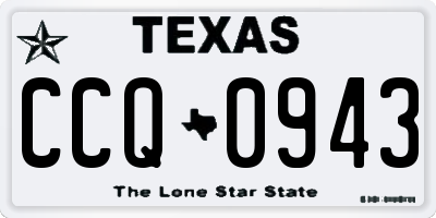TX license plate CCQ0943