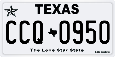 TX license plate CCQ0950