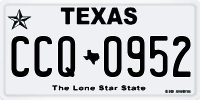 TX license plate CCQ0952