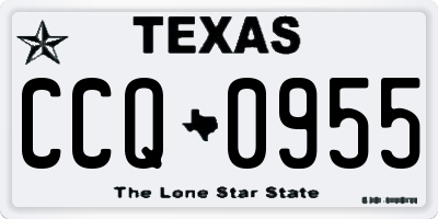 TX license plate CCQ0955