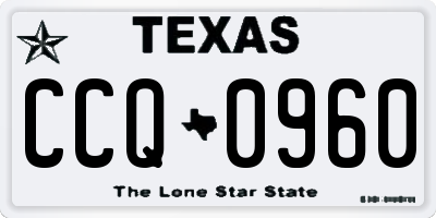 TX license plate CCQ0960