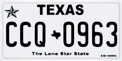 TX license plate CCQ0963