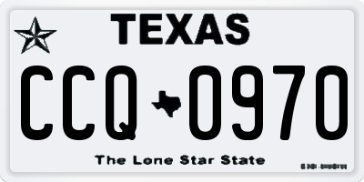 TX license plate CCQ0970