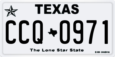 TX license plate CCQ0971