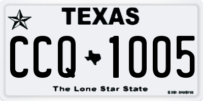 TX license plate CCQ1005